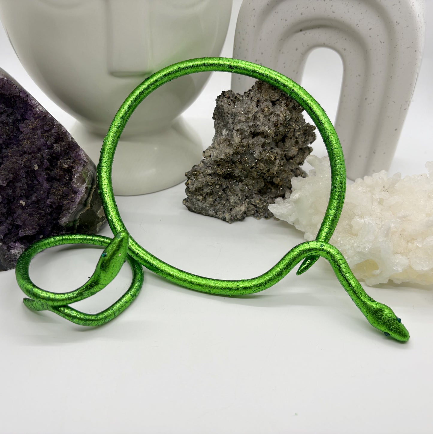 Snake bracelet in Gilded Green