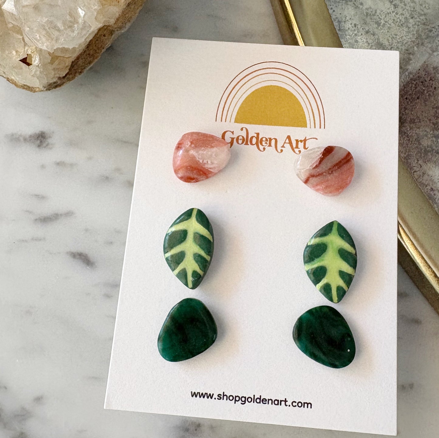 Three stud pack Hot Tropics
