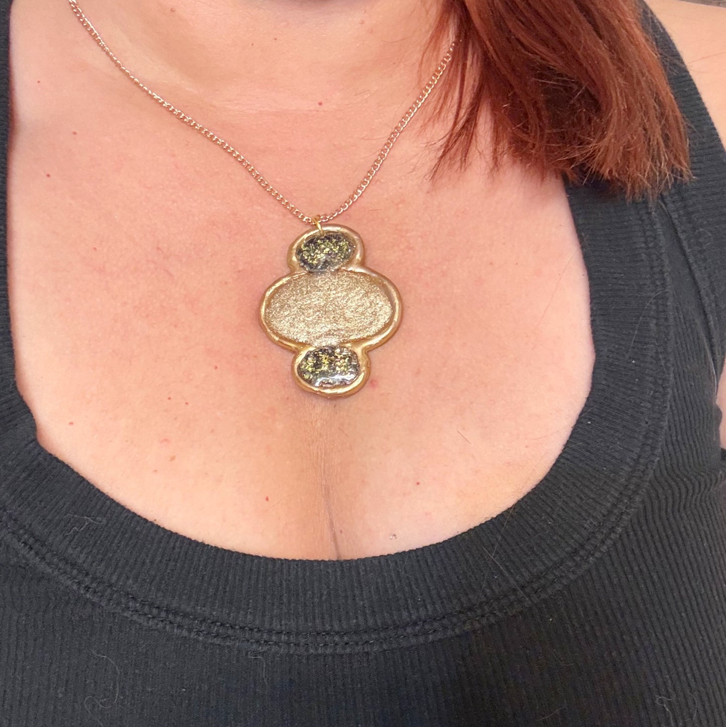 Laena necklace in Black Sunstone