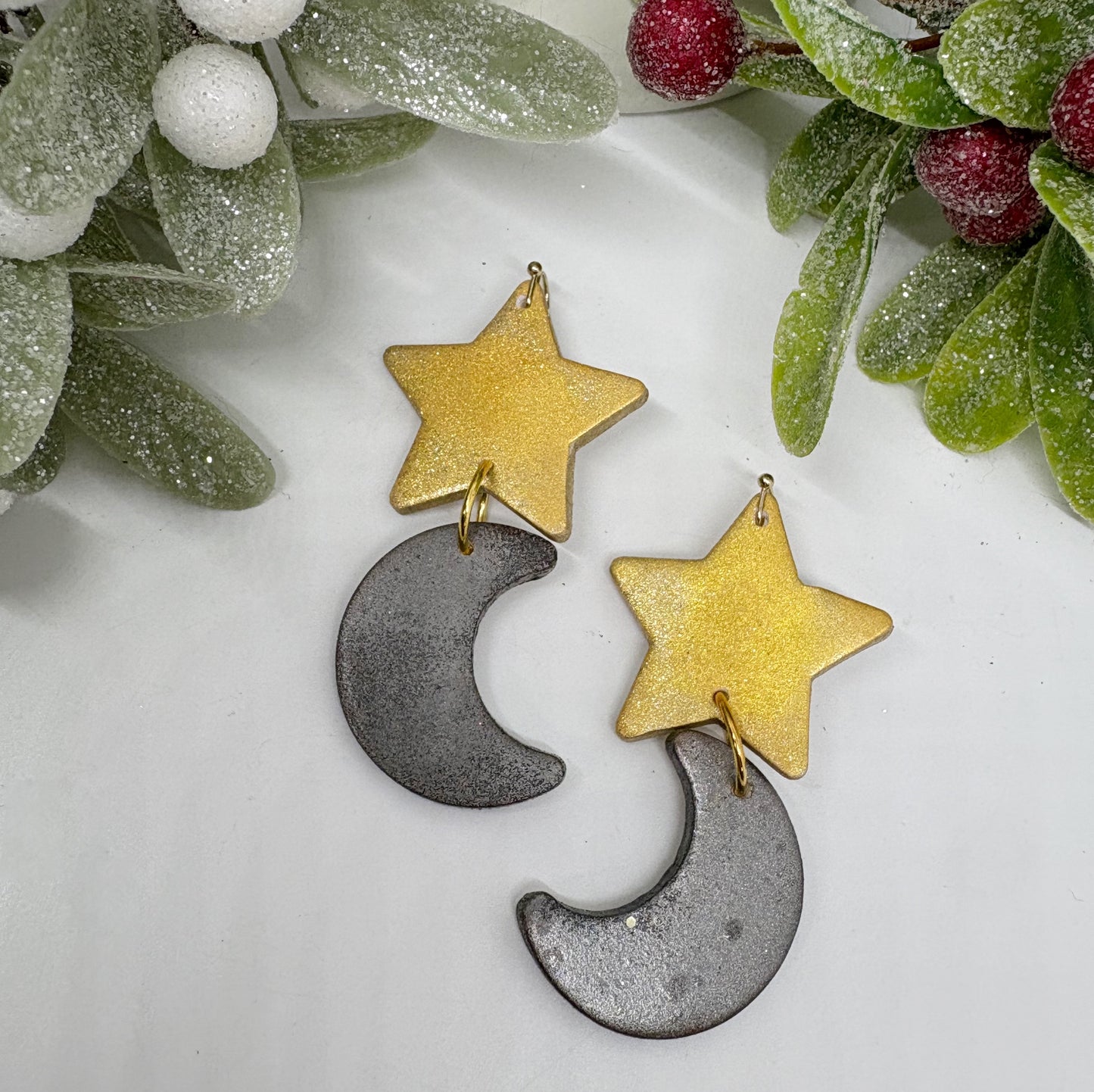 Moon & Stars in metallic