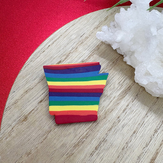 Pride brooch in AR Rainbow