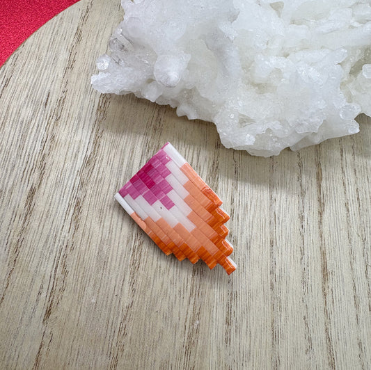 Pride Flag brooch in Lesbian