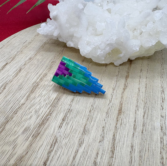 Pride Flag brooch in Poly
