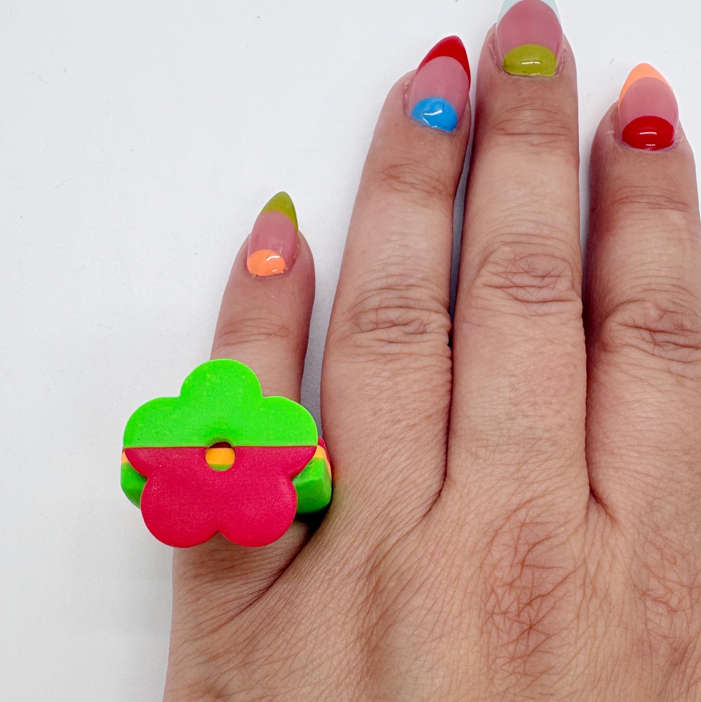 Flower Power ring in strawberry limeade