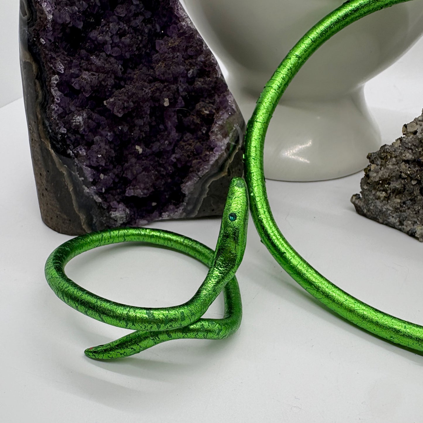 Snake bracelet in Gilded Green