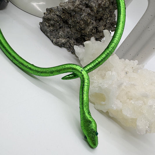 Snake choker in Gilded Green