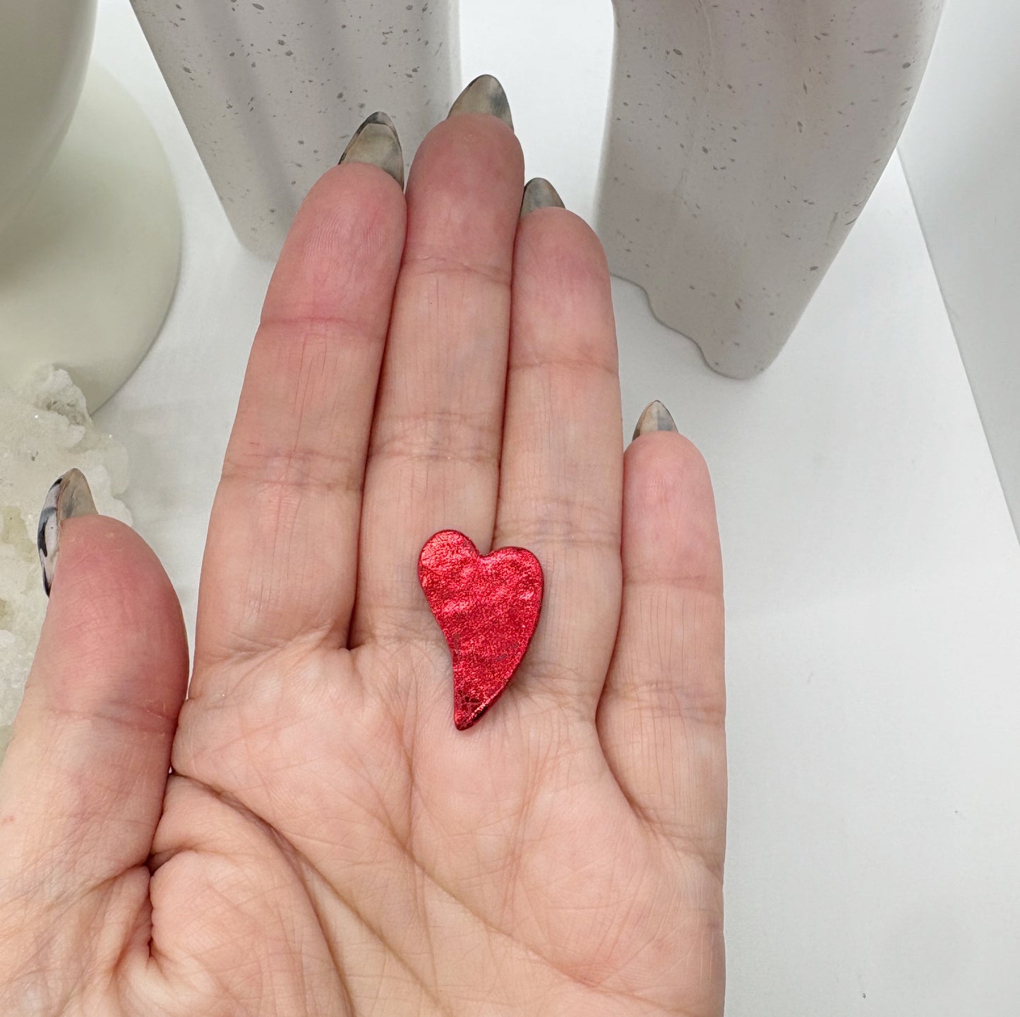 Metal Heart in red