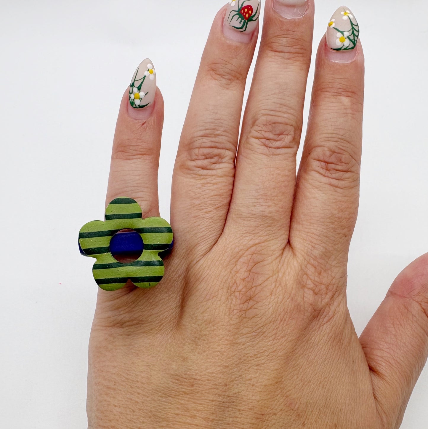 Flower Power ring in Citrus