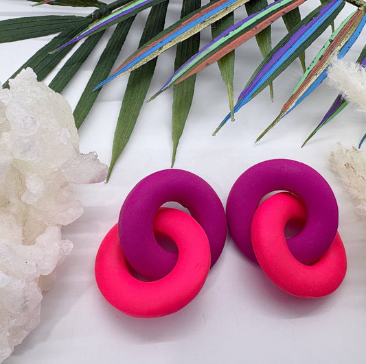 Grace Links In Neon Pink/Fuchsia