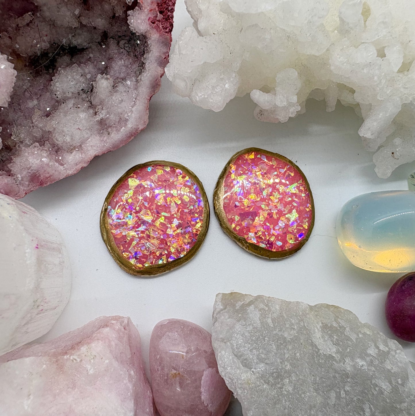 Jill Bracelet, Earrings and Necklace set in Aura