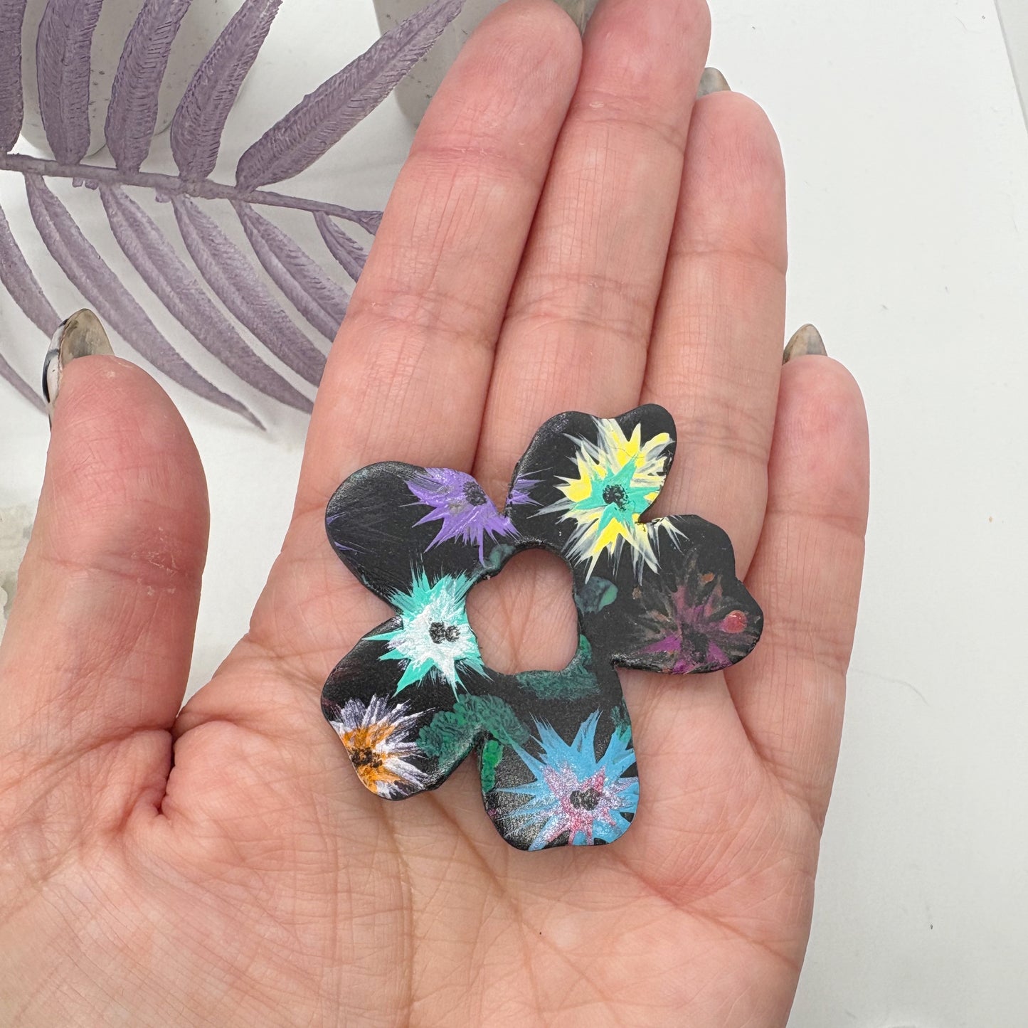 Aniya Flower studs in Winter Floral