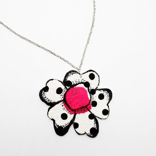 Aniya Flower necklace in Polka Dot